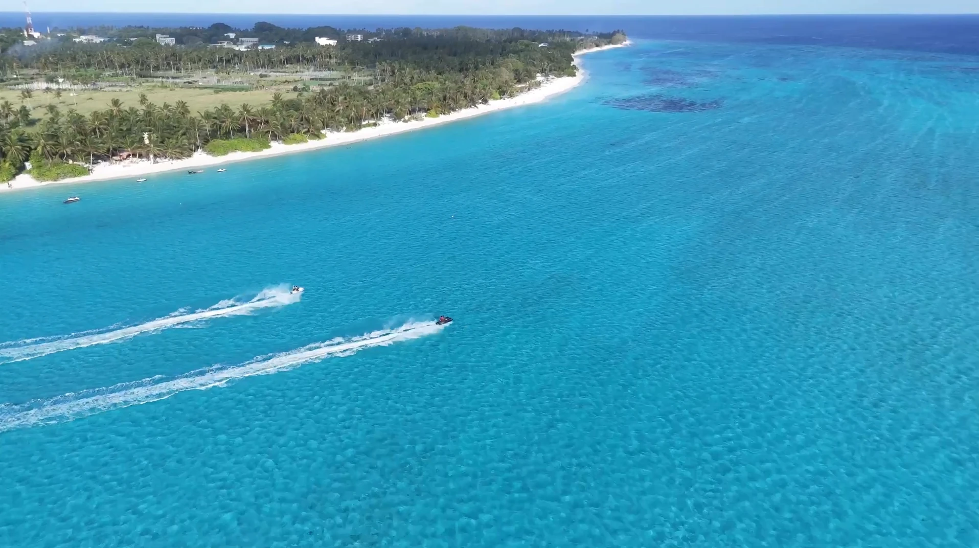 Tropical islands and turquoise lagoons of the Maldives